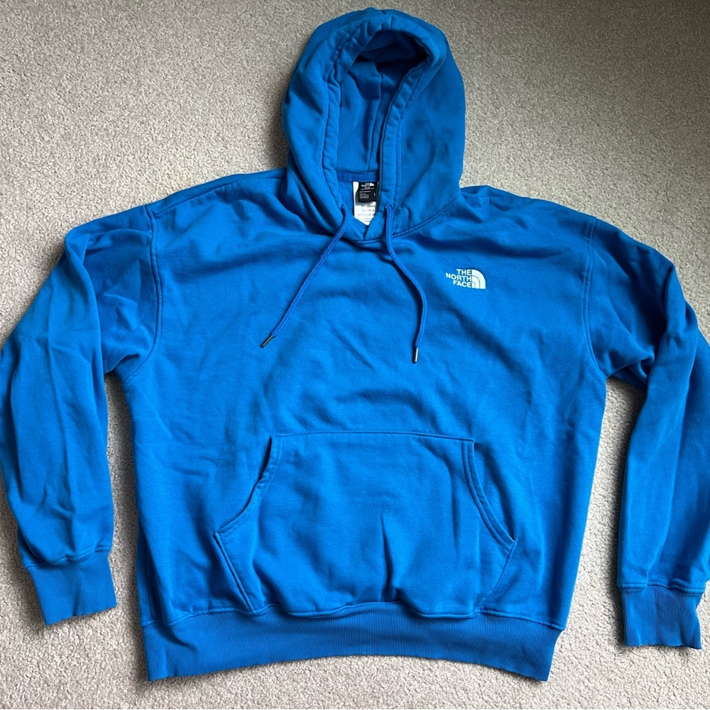 Like new, The North Face Men's Oversized Blue Hoodie